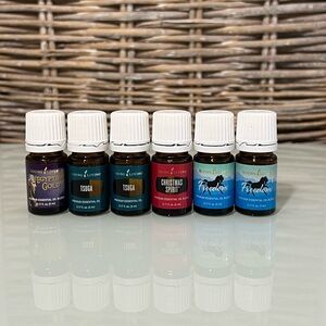 Variety bundle of six UNOPENED popular Young Living essential oils.